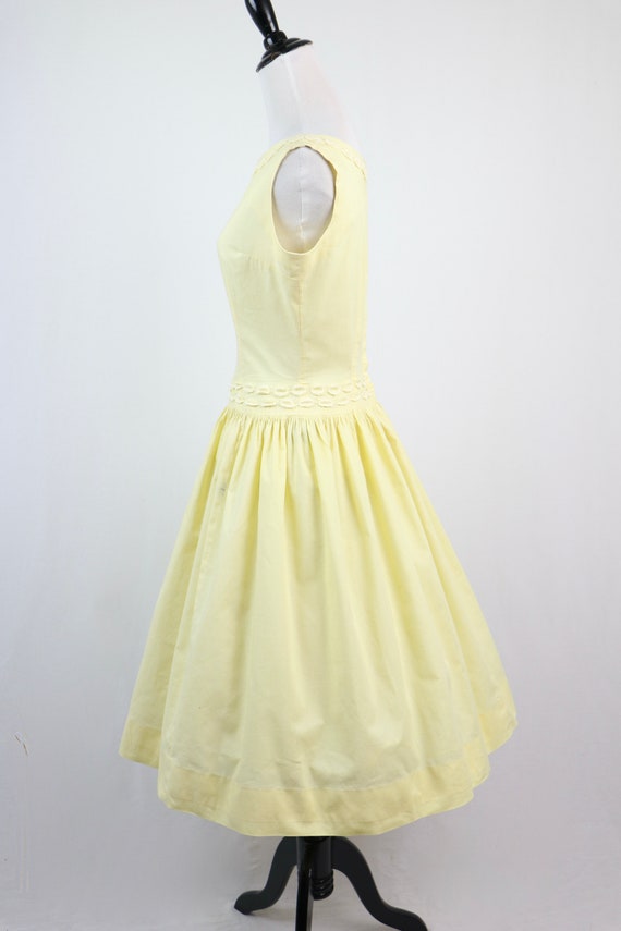 Vintage 1950s Dress Carole King Yellow Cotton Dro… - image 6