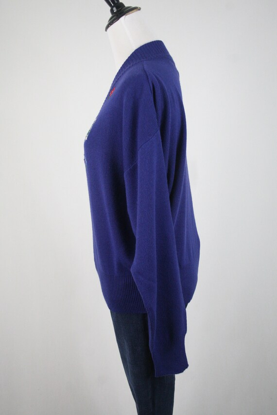 Vintage Sweater Meister Cobalt Blue Tyrolean Styl… - image 7