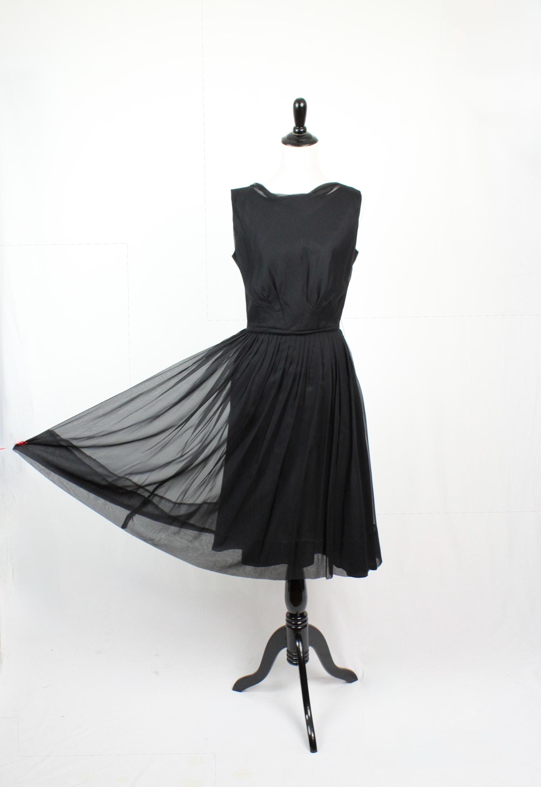 50's black cocktail dresses Jane Russell Vintage Black Evening Dress Gentlemen Prefer Blondes 50s main image 0