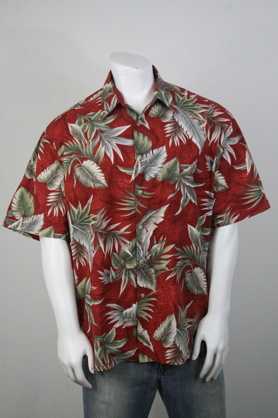 Vintage 1990s Aloha Shirt Cotton Pierre Cardin Sh… - image 3