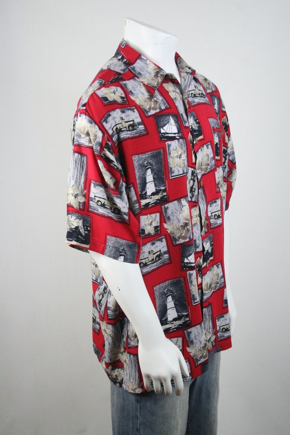 Vintage Aloha Shirt Rayon Puritan Shirt XL - image 4