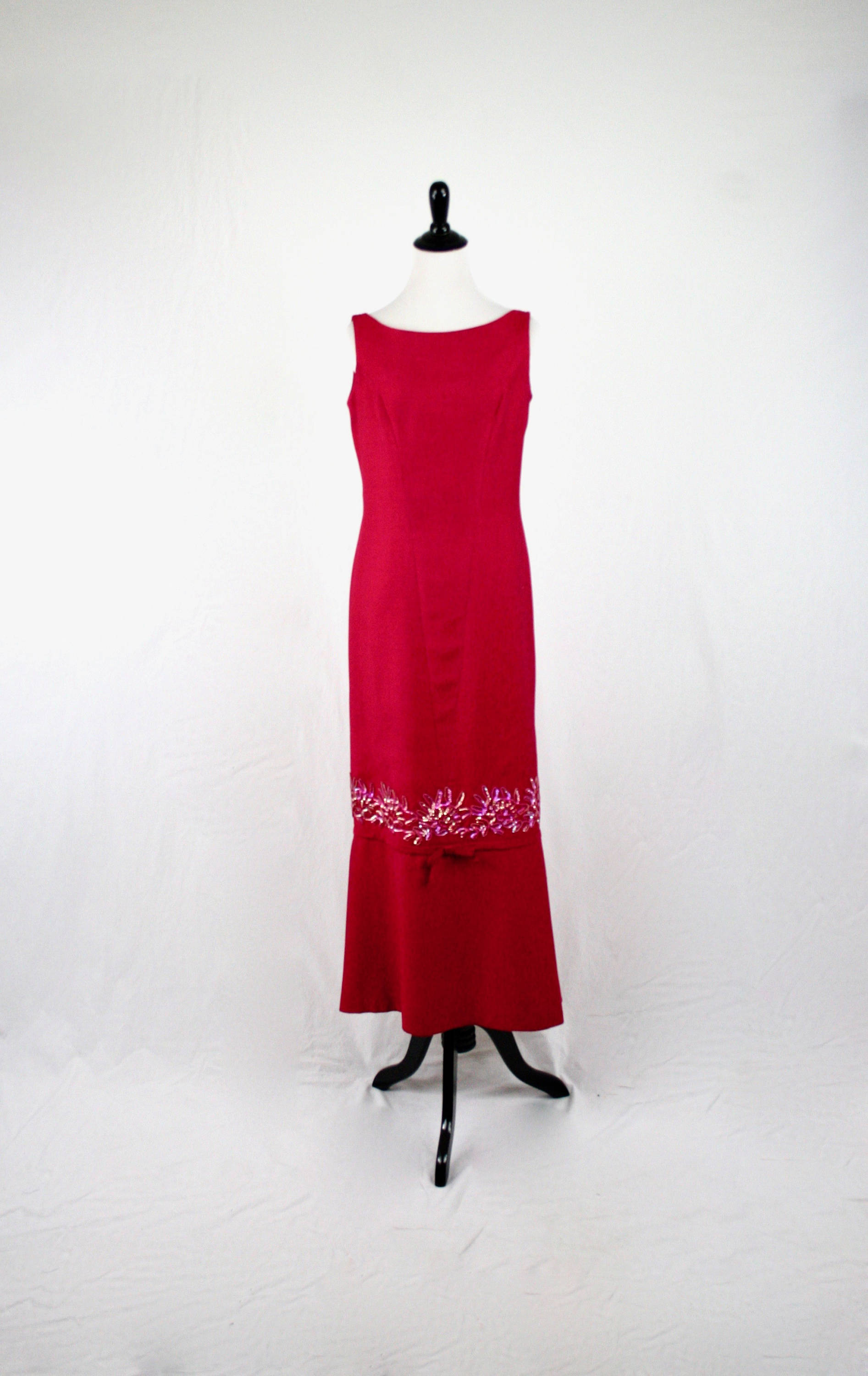 1960s Emma Domb Dress Pink Party Dress Long Maxi Beaded | Etsy