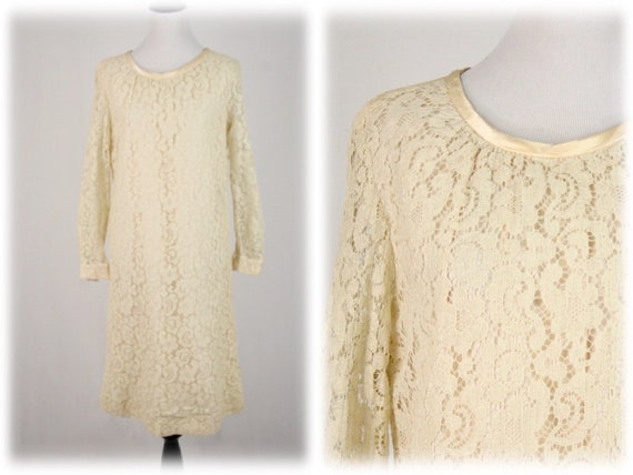 1960s Lace Dress Mod Wedding Dress - image 1