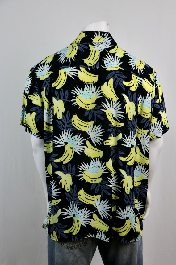 Novelty Print Shirt Rayon Banana Print Shirt XXL - image 6