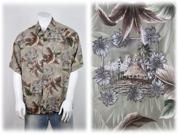 Vintage Aloha Shirt Rayon Campia Moda Shirt XL - image 1