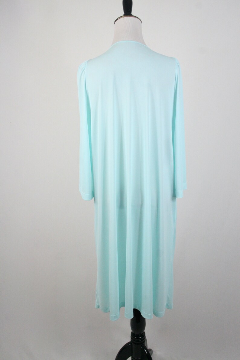 Vintage Robe Turquoise Nylon Shadowline Button Front Robe - Etsy