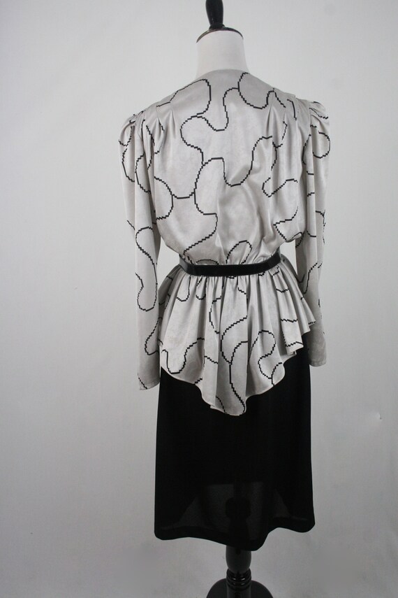 1980s Dress Peplum Sally Lou Dress - image 7