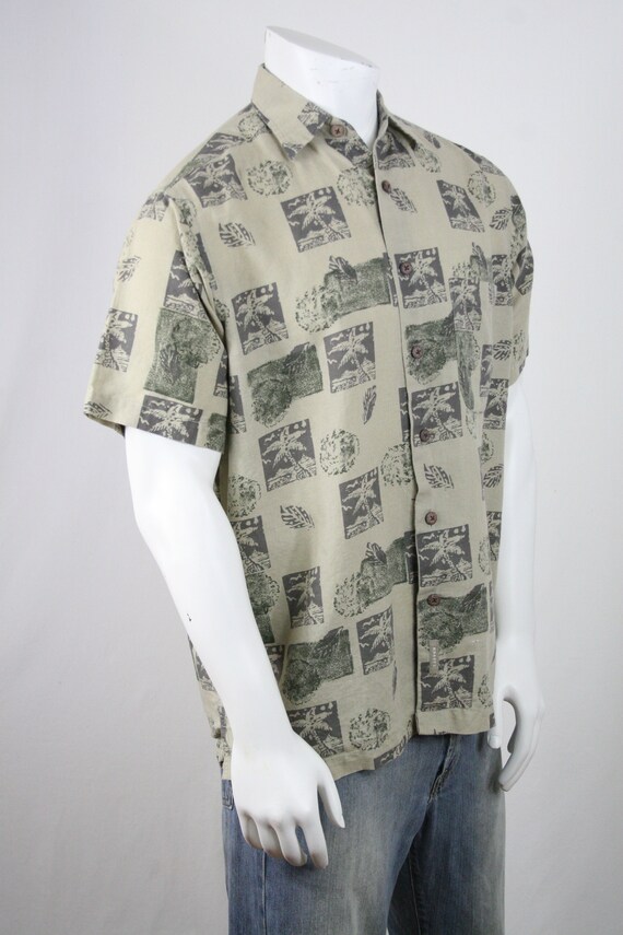 Vintage Aloha Shirt Khaki's by Arrow Linen Cotton… - image 5