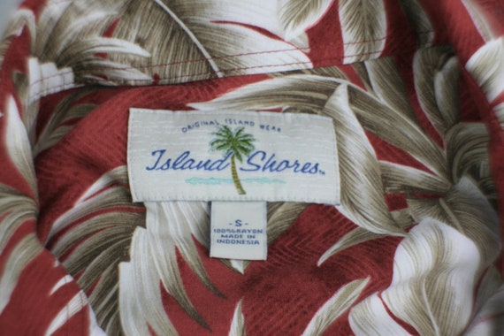 Vintage Aloha Shirt Rayon Island Shores Shirt Sma… - image 8