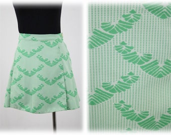 1970s Culotte Mini Skirt Handmade Short Scooter Skirt