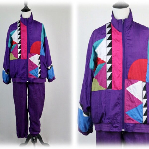 Vintage 1990s Tracksuit Chaver Windsuit Medium