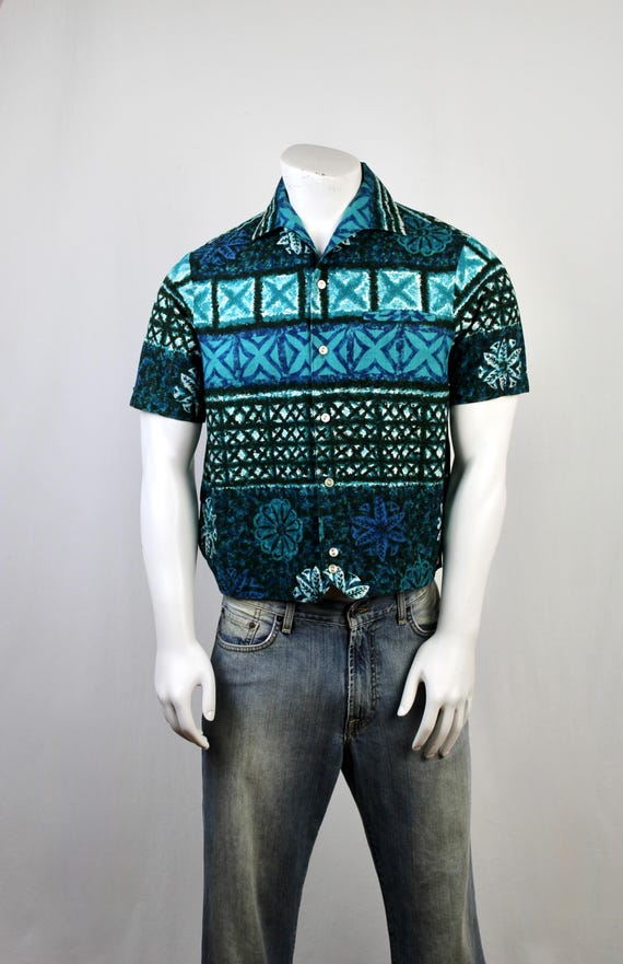 Vintage 1960s Hawaiian Shirt Iolani Hapa Jac Cabana Shirt