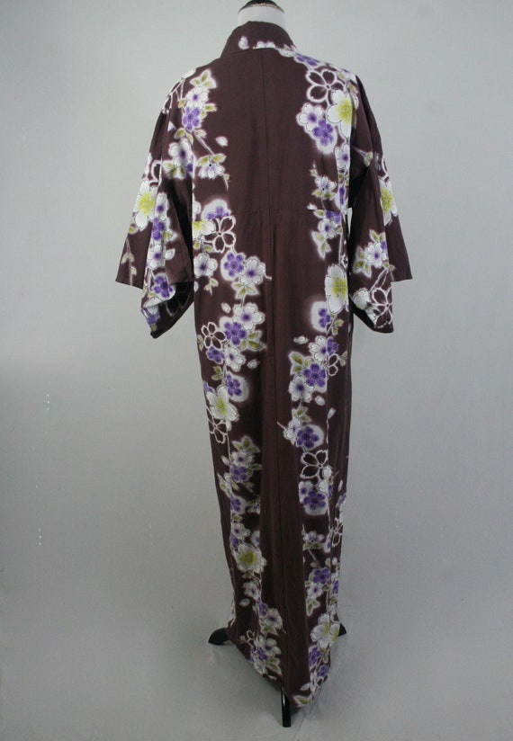 Vintage Kimono Cotton Floral Robe - image 6