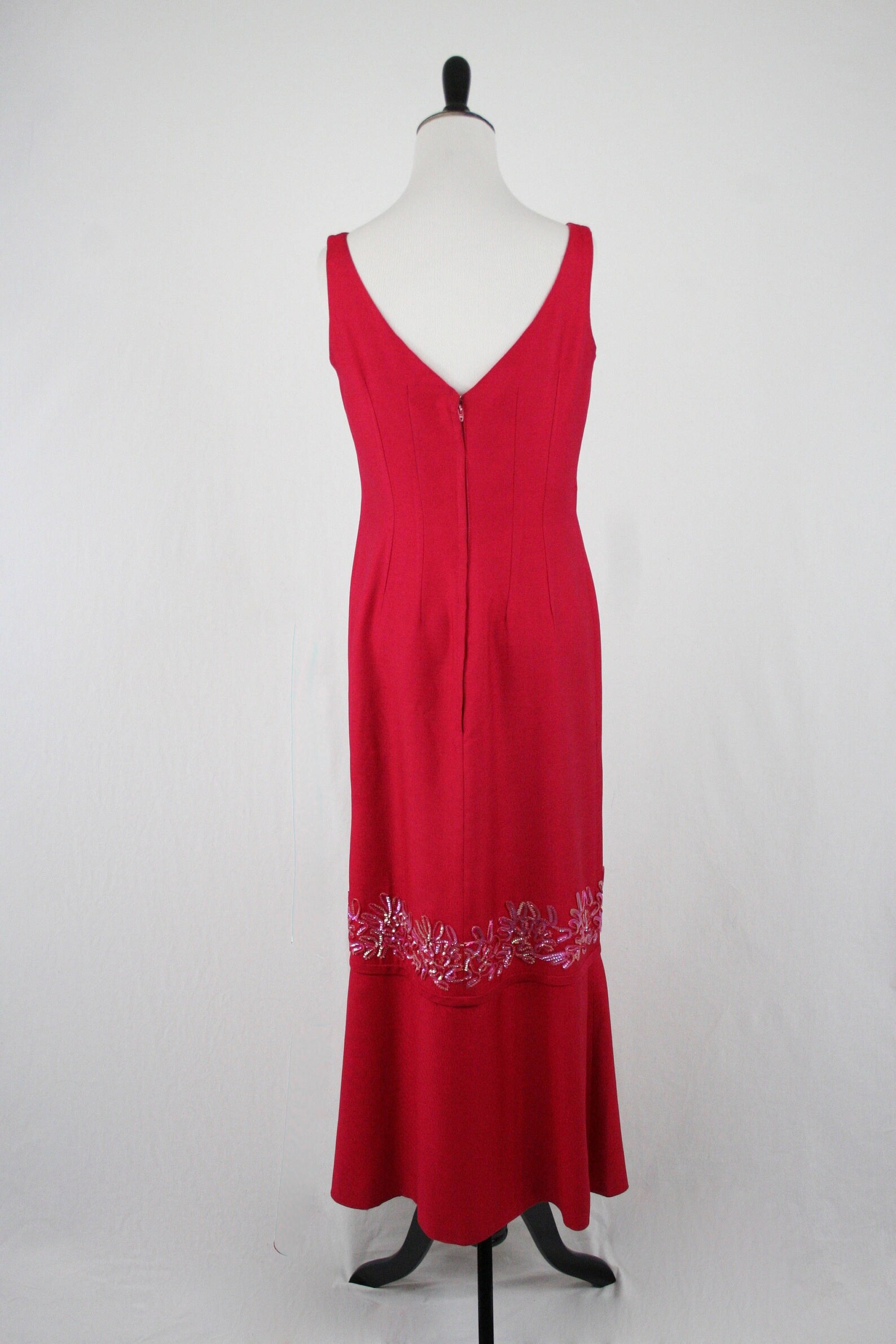 1960s Emma Domb Dress Pink Party Dress Long Maxi Beaded | Etsy