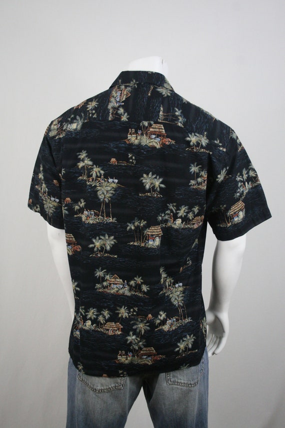 Vintage Aloha Shirt Cotton Moda Campia Shirt Medi… - image 6