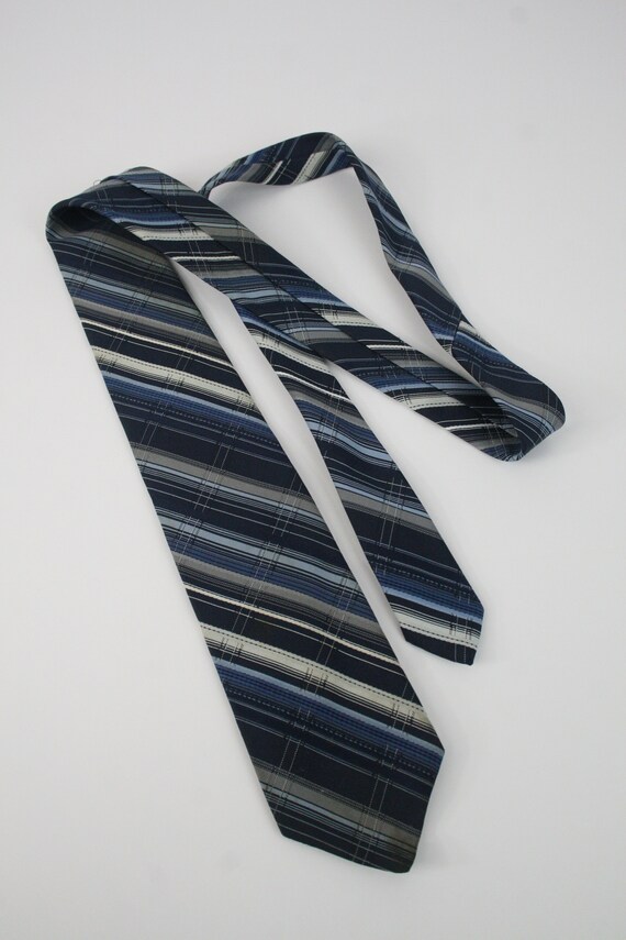 Vintage 60s Necktie Wemlon by Wembley Blue Tie - image 2