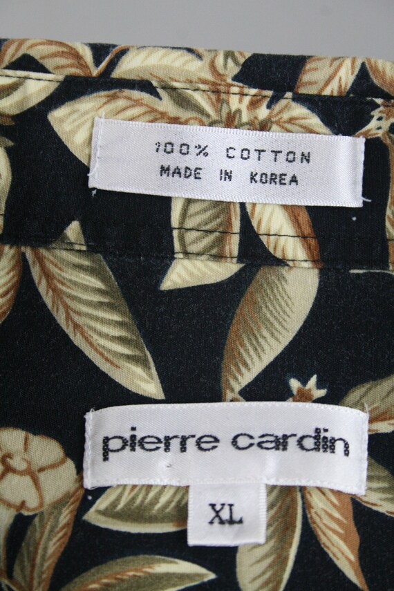 Vintage Aloha Shirt Cotton Pierre Cardin Shirt XL - image 10