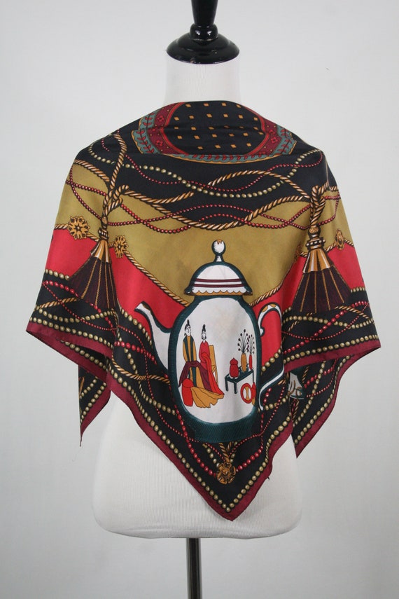 Vintage Scarf Silk Teapots British Designers at t… - image 3