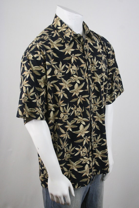 Vintage Aloha Shirt Cotton Pierre Cardin Shirt XL - image 5