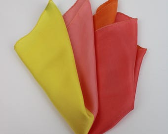 Silk Pocket Square Four Color Scarf