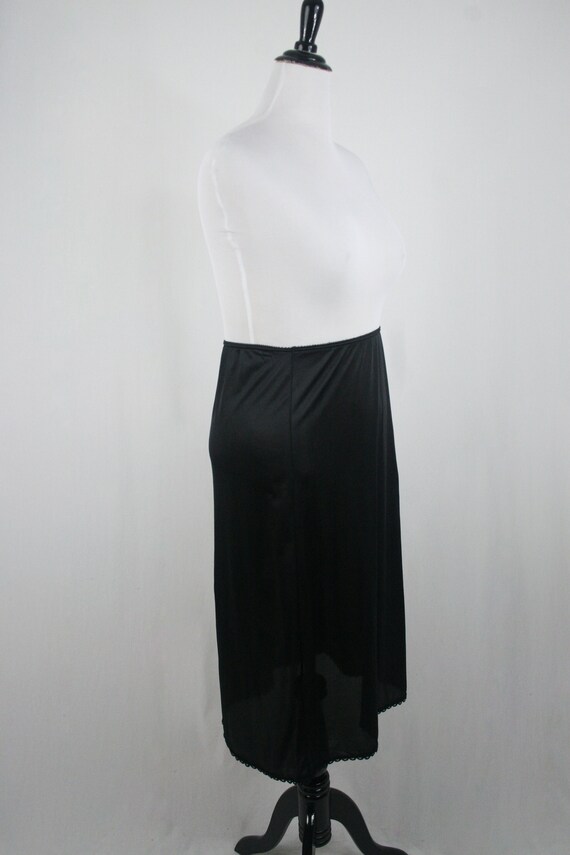 Vintage Slip Black Nylon Midi Half Slip Gem