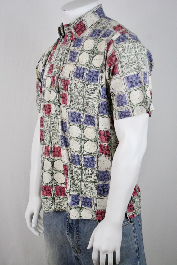 Vintage Hawaiian Shirt Cotton Hawaiian Tunic by K… - image 5