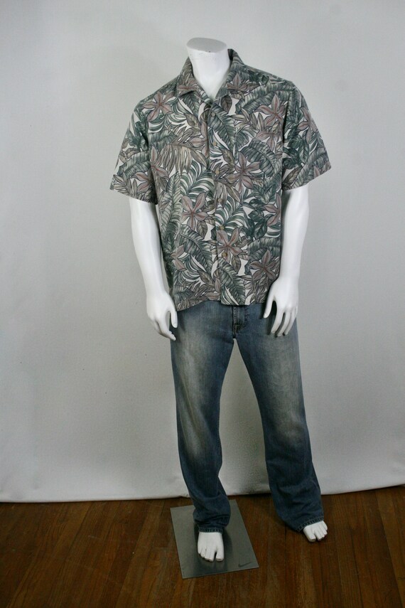 Vintage Aloha Shirt Batik Bay Washable Silk Shirt… - image 2