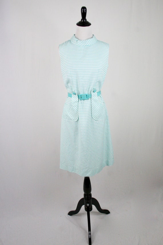 1960s Dress Mod Plaid Shift Dress Eve Carver Orig… - image 2