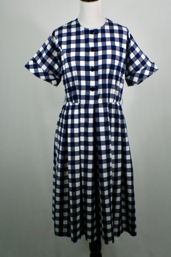 Vintage 1980s Dress Willi of California Cotton Pl… - image 4