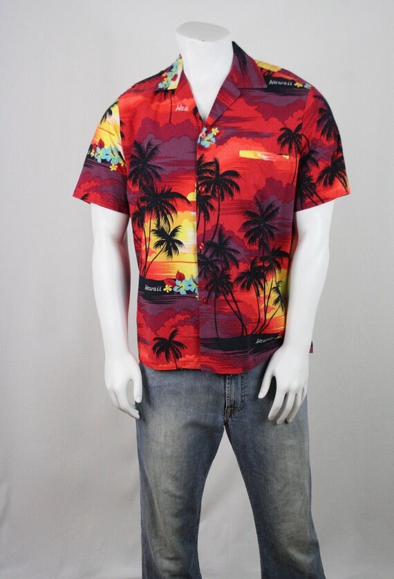 1980s Hawaiian Shirt by Helena's Cotton Shirt Lar… - image 2