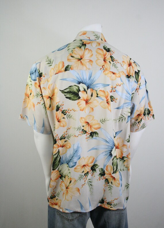 Vintage Aloha Shirt Natural Issue Rayon Shirt XL - image 6