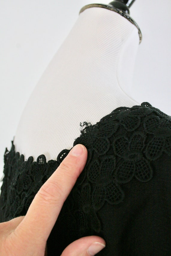 Vintage 1950s Dress Butterfly Lace Trim by  L'Aig… - image 10