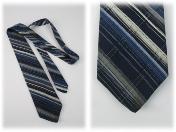 Vintage 60s Necktie Wemlon by Wembley Blue Tie - image 1