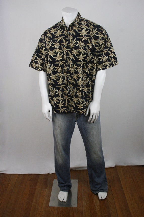 Vintage Aloha Shirt Cotton Pierre Cardin Shirt XL - image 2
