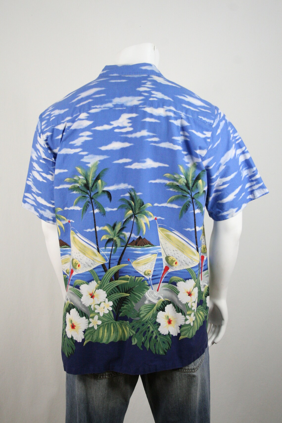 Vintage Hawaiian Shirt Martini Drinks Cotton RJC Shirt XL Etsy