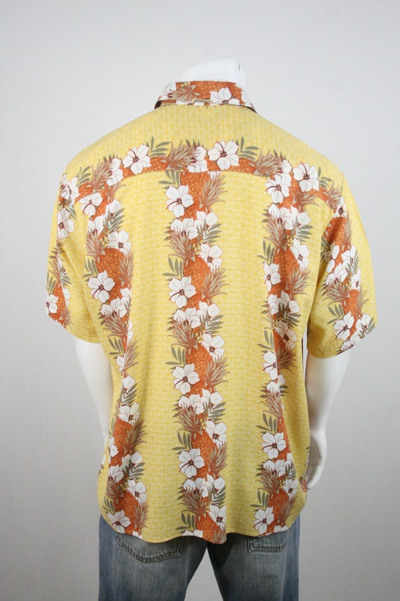 Vintage Aloha Shirt Rayon Pineapple Print Shirt XL - image 6