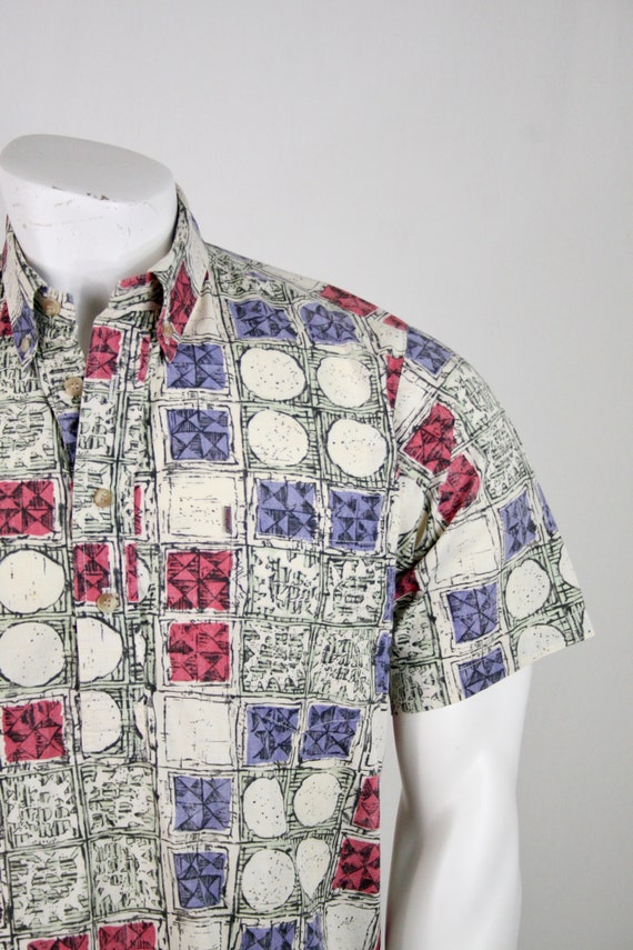 Vintage Hawaiian Shirt Cotton Hawaiian Tunic by K… - image 4