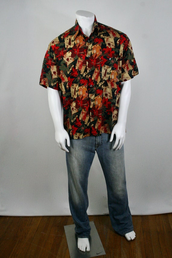 Vintage Aloha Shirt Natural Issue Rayon Shirt Lar… - image 2