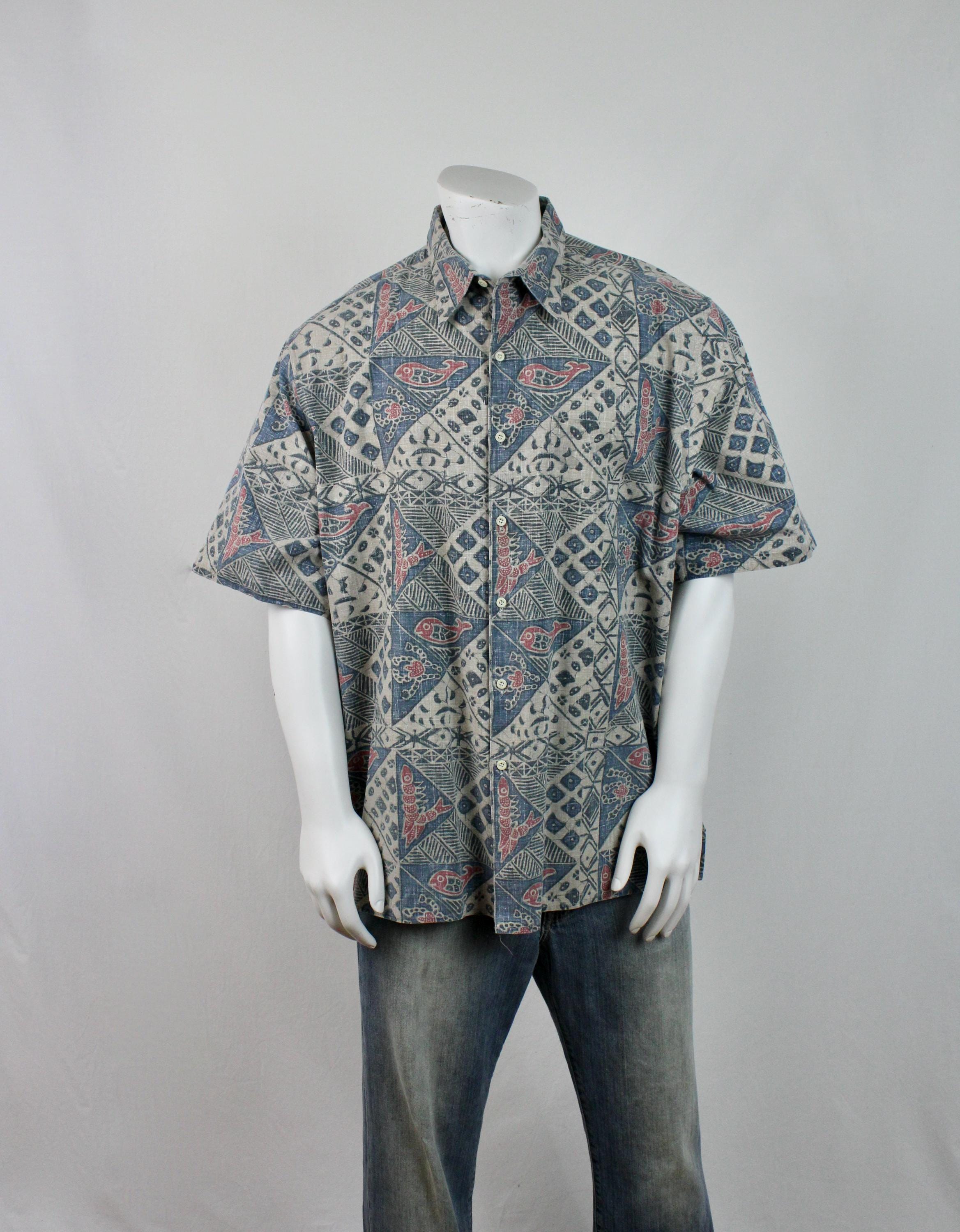90s reyn spooner 和柄 コットン プルオーバーアロハシャツ