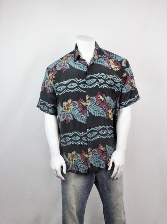 Vintage Shirt Silk On the Brink Shirt Large