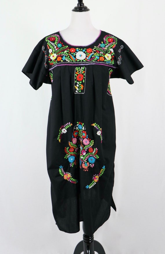 Vintage Mexican Dress Embroidered Muu Muu Dress - image 3