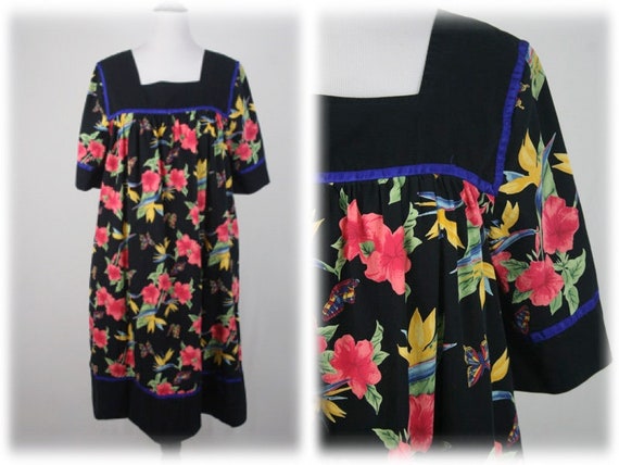 RESERVED for PAM Vintage Dress Cotton Mu Mu Dress