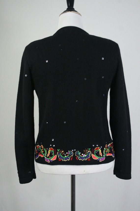 Vintage Sweater Jack B Quick Embellished Cardigan… - image 6