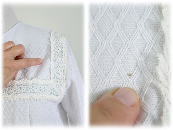 Vintage 1970s Christian Dior Robe White Long Robe… - image 9