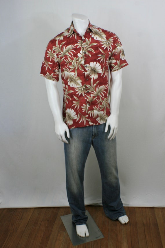 Vintage Aloha Shirt Rayon Island Shores Shirt Sma… - image 2