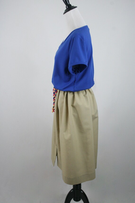 Vintage 1970s Dress T-shirt Khaki Skirt Toni Todd… - image 7