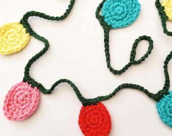 Fairy Light Garland Crochet Pattern, Christmas Decoration Pattern, US Crochet Terms, PDF Instant Download