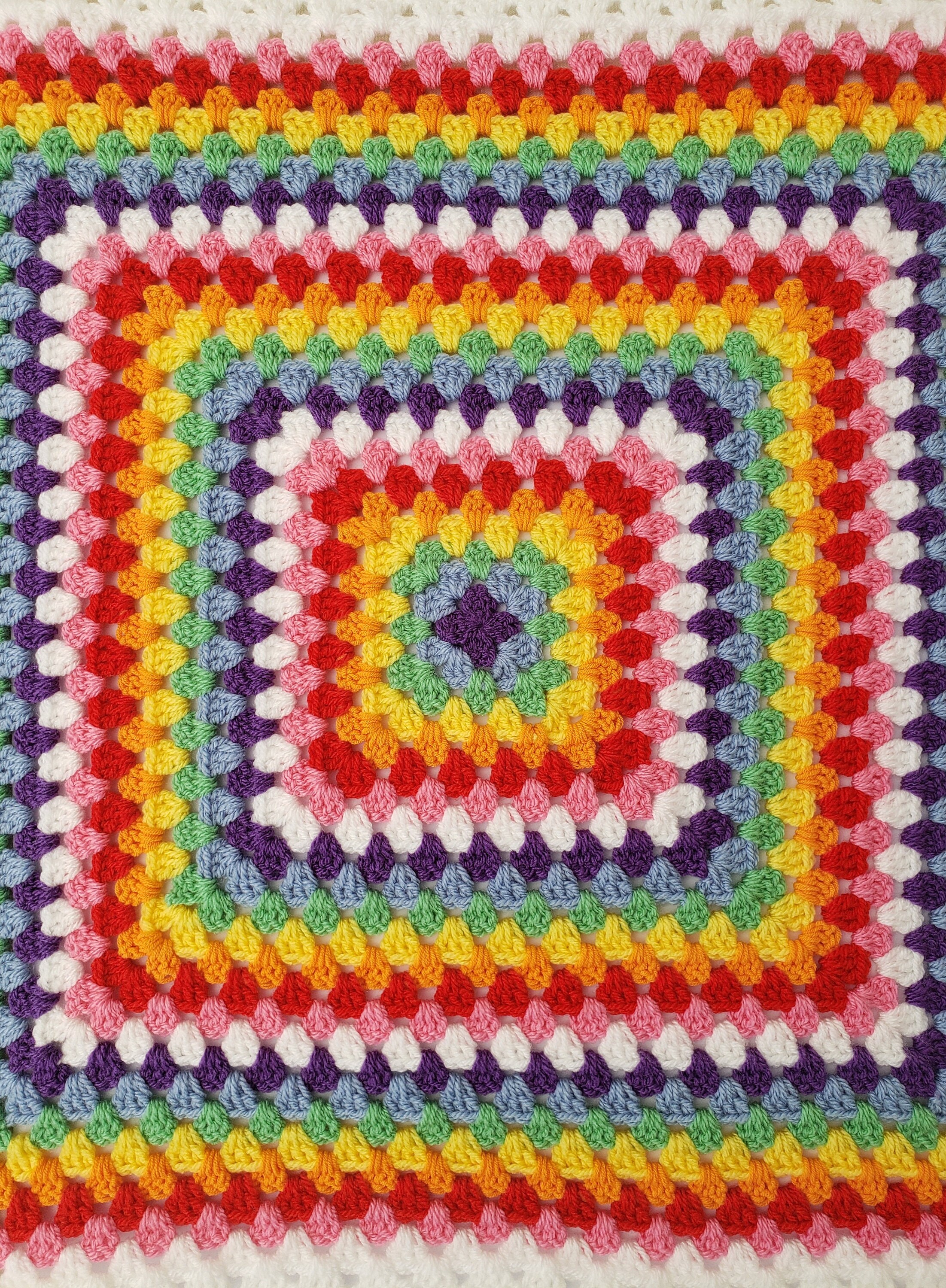 Baby Blanket Crochet Pattern Pompom Blanket Pattern Rainbow Etsy