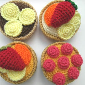 Fruit Tart Crochet Pattern, Crochet Cakes Pattern, Toy Food Crochet Pattern, PDF Instant Download, US Crochet Terms
