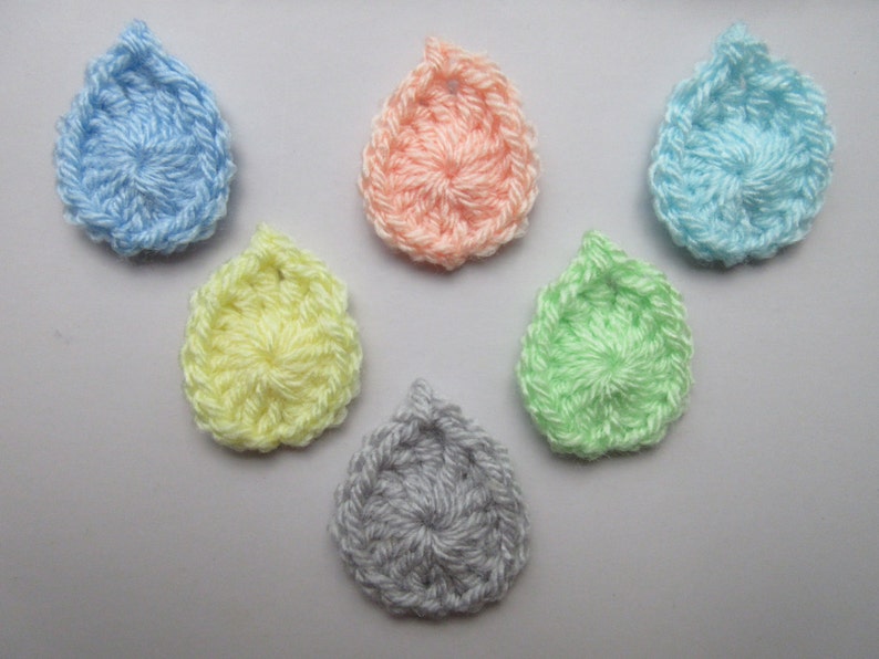 Cloud and Raindrops Crochet Pattern, Applique Pattern, Cloud Applique, PDF Pattern Tutorial image 3